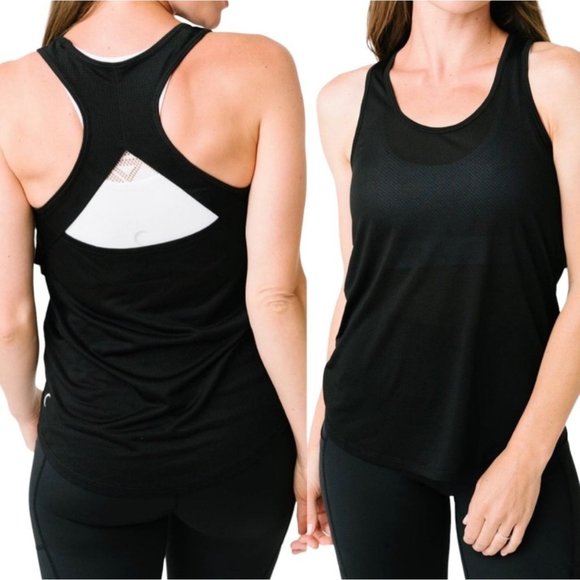 ZYIA Active Black Vented Open Back Tank Top Size XXL - Picture 1 of 9